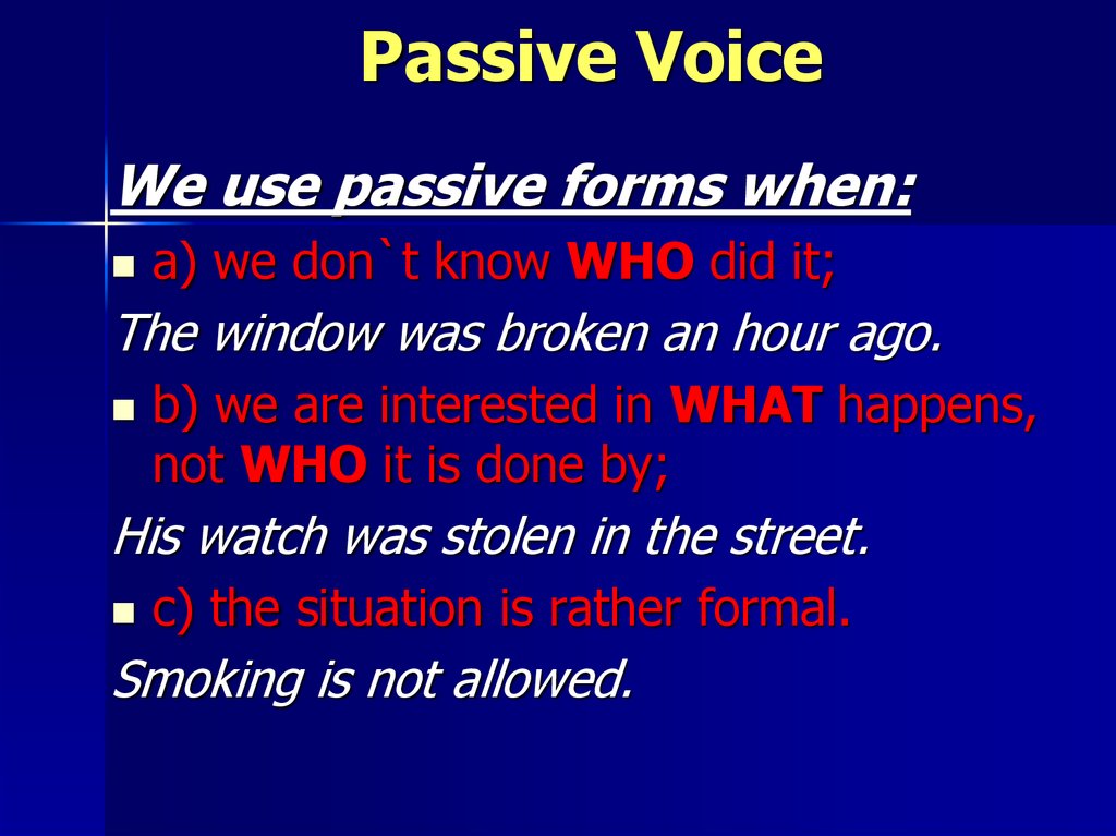 Passive voice - презентация онлайн
