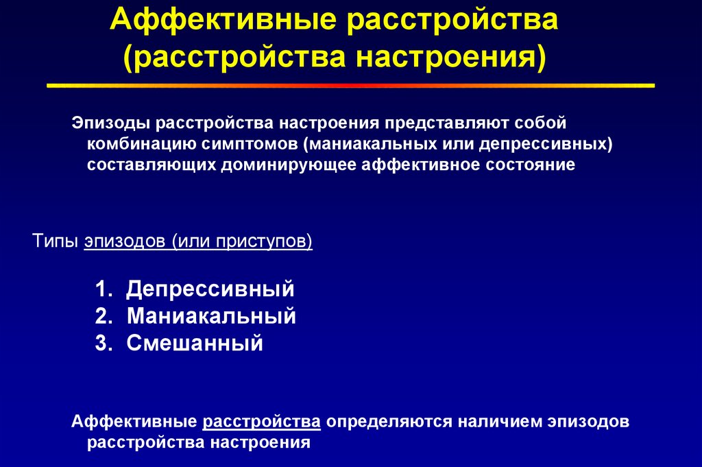 Расстройства настроения презентация