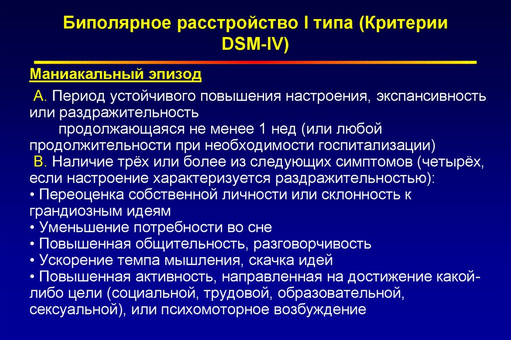 Биполярное расстройство презентация