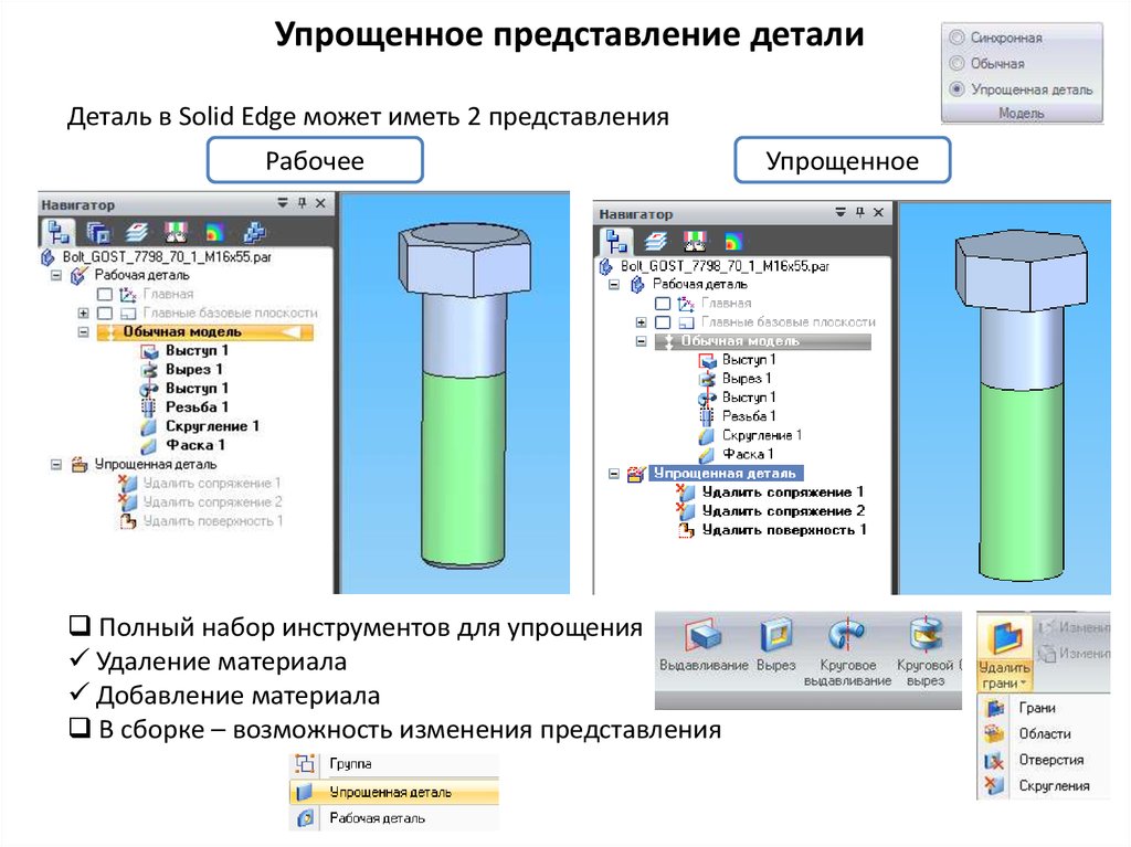 Упрощенное представление