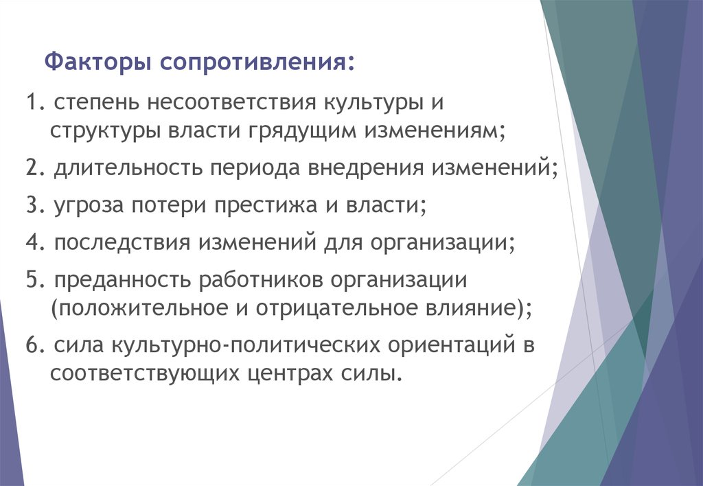 Факторы сопротивления. Сопротивление инновациям: внутренние и внешние факторы.. Факторы сопротивления изменениям. Факторы поддержки и сопротивления реализации проекта. Основные факторы сопротивления закону.