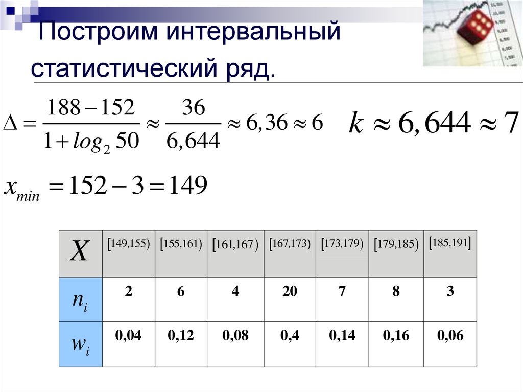 Вероятность длина. Как посчитать статистический ряд. Таблица интервального статистического ряда. Простой статистический ряд как построить. Интервальный вариационный ряд теория вероятности.