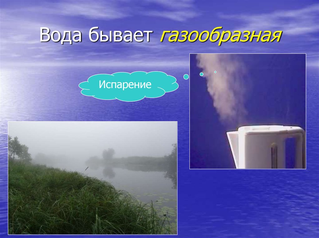 Как называется газообразная вода