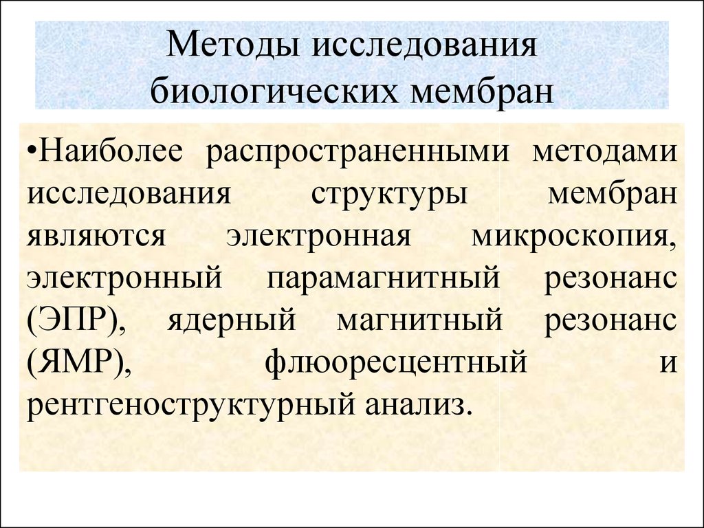 Структура методов исследования. Методы исследования биологических мембран. Методы исследования структуры мембран.. Методы изучения биологической мембраны. Методы исследования Мем.