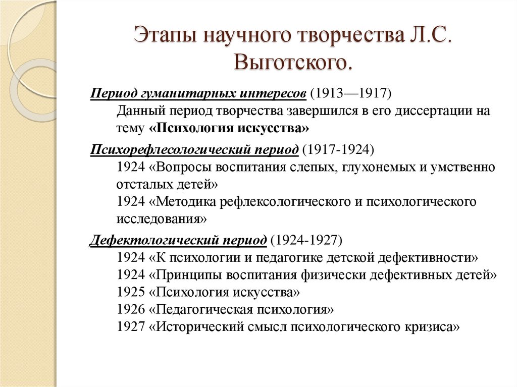 Контрольная работа по теме Л. Выготский: биография, научный вклад, культурно-историческая теория