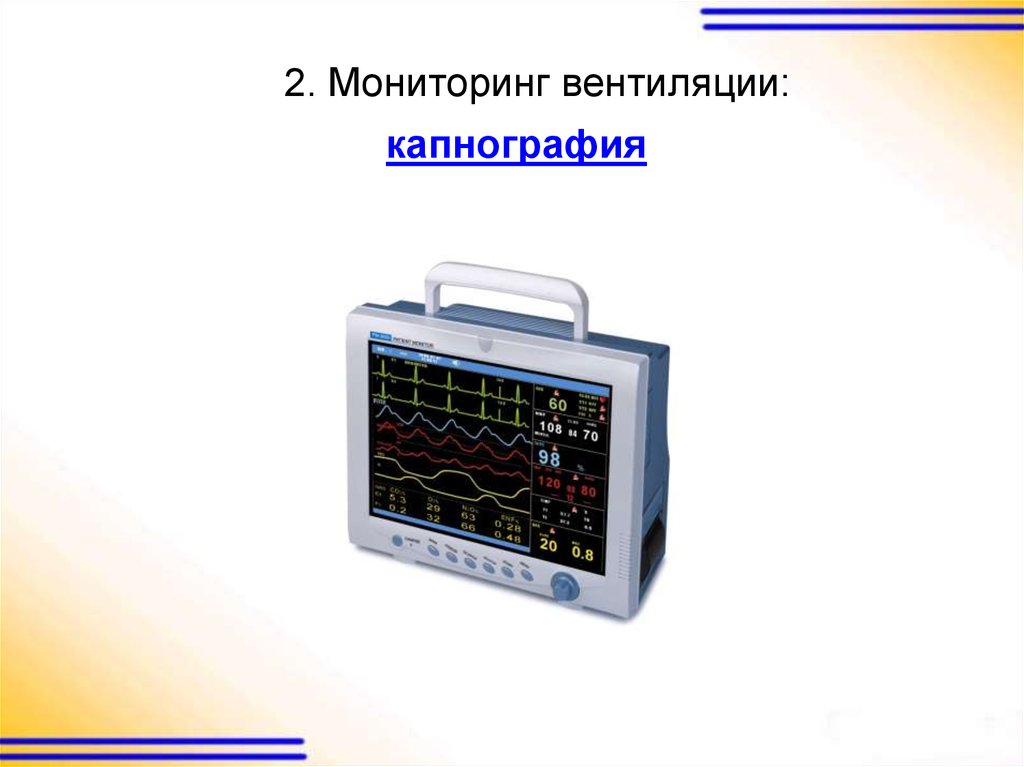 Мониторинг 2. Капнография в анестезиологии. Кардиомонитор капнография. Капнография ИВЛ. Капнография у детей.