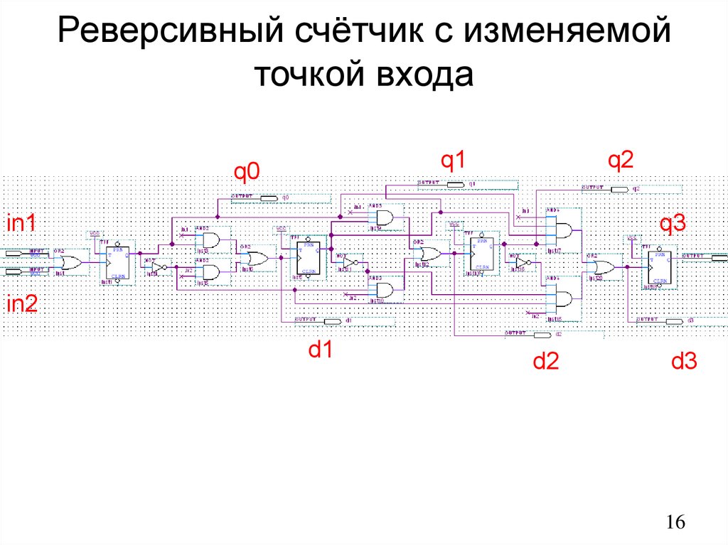 Реверсивный счетчик схема