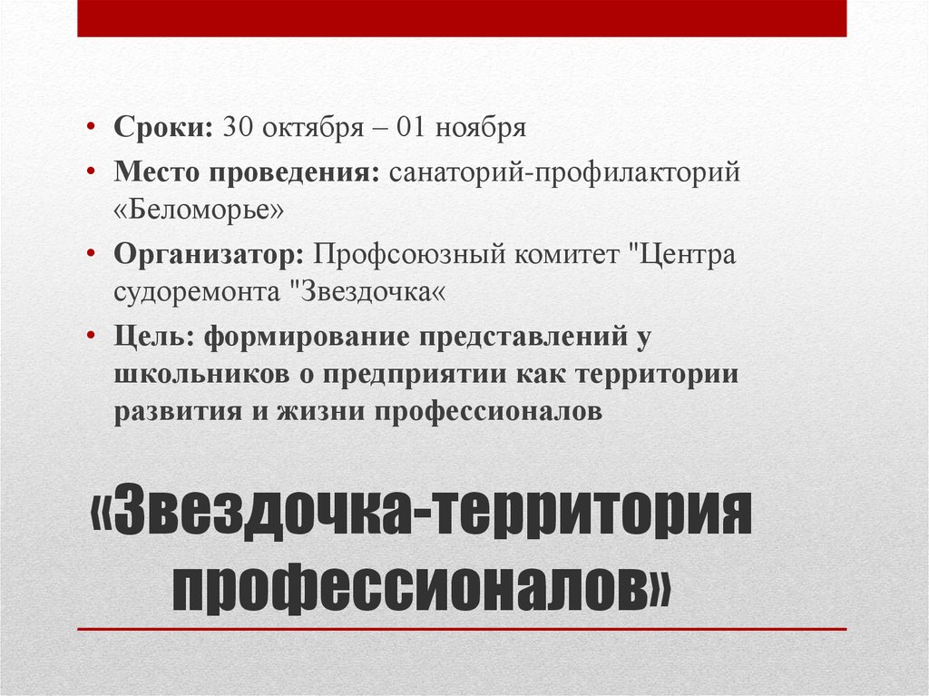 «Звездочка-территория профессионалов»