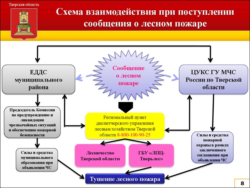 Схема лесного пожара