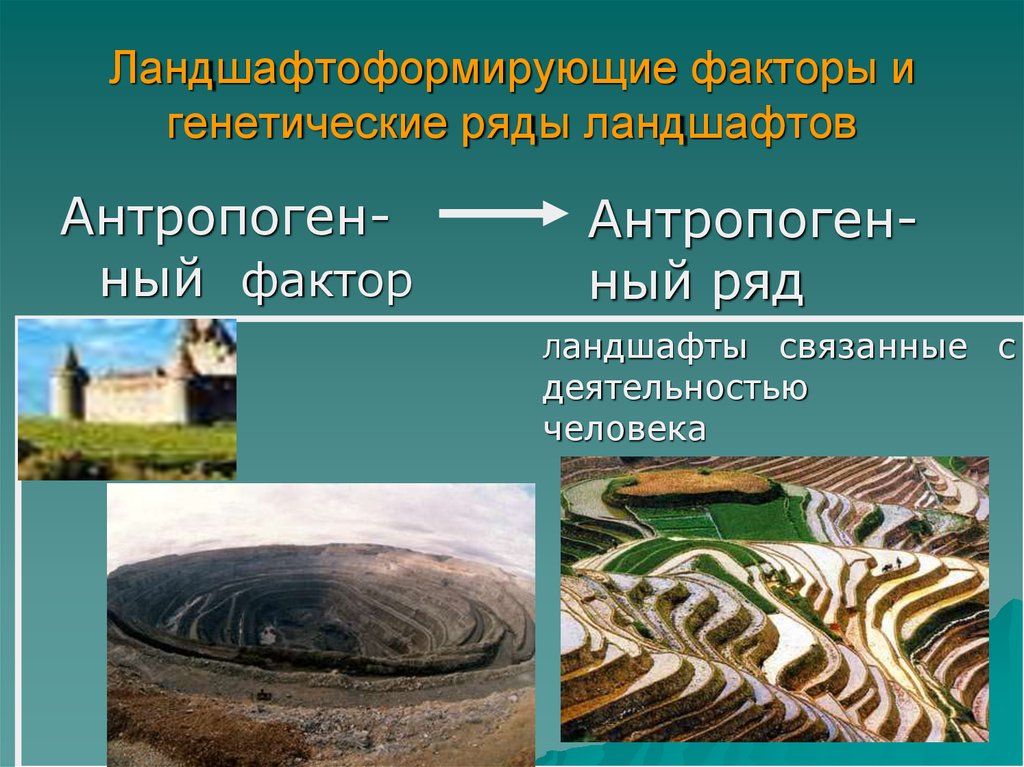 Объектов имеет антропогенное происхождение. Генетический ландшафт. Генезис ландшафта. Факторы формирования ландшафта. Ландшафтный фактор.