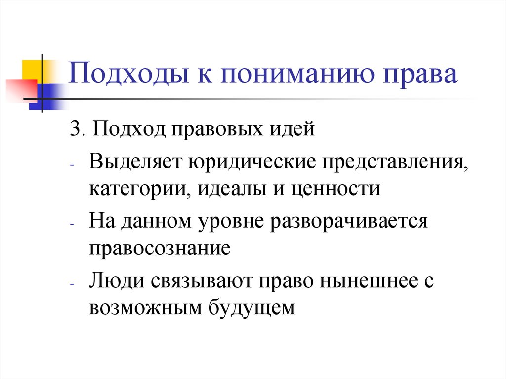 Подходы к пониманию права