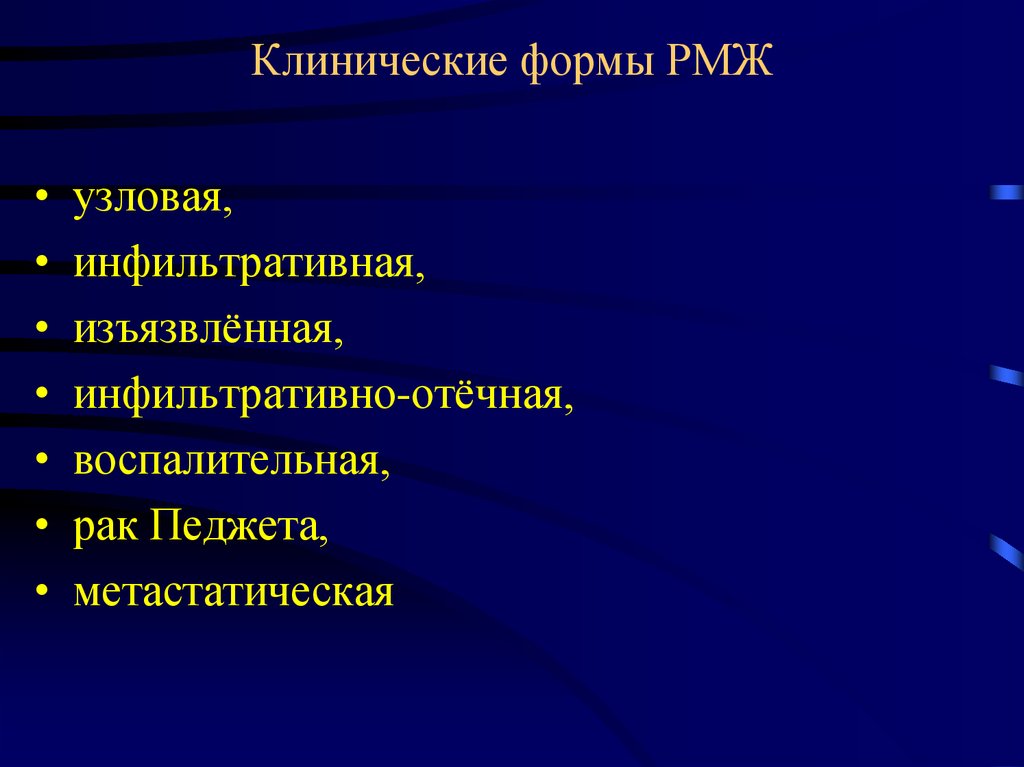 Клинические формы рака