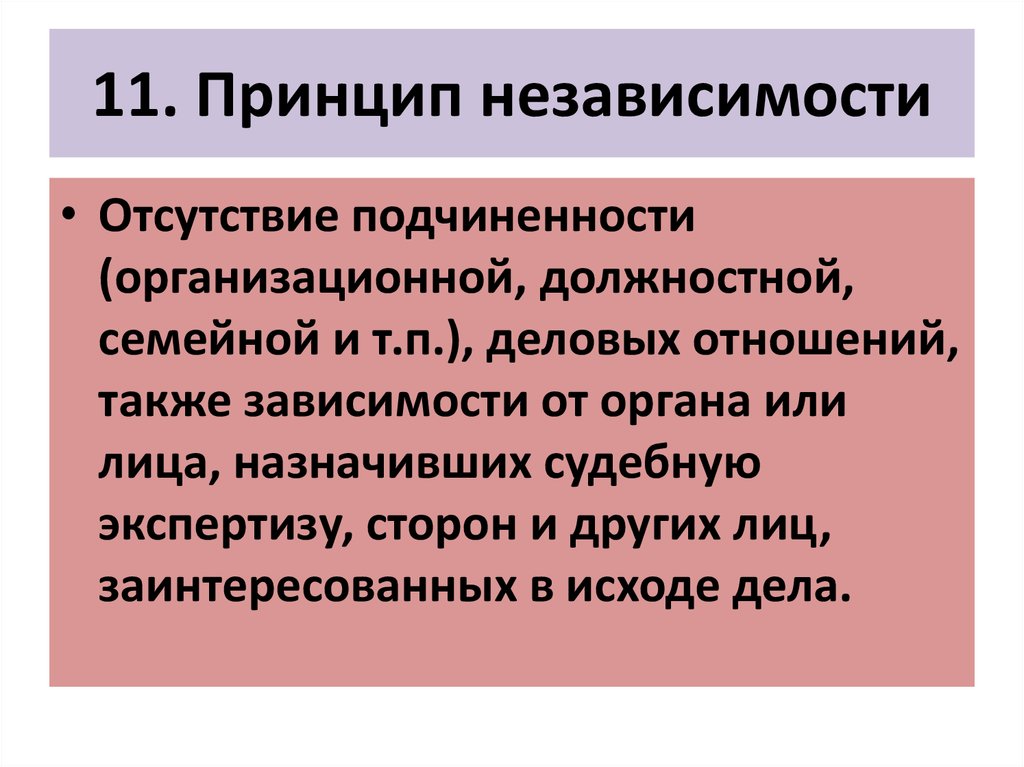 Принцип независимости. Принцип подчиненности. Отсутствие подчиненности это. Независимость судебного эксперта. Независимость отсутствие ограничений.