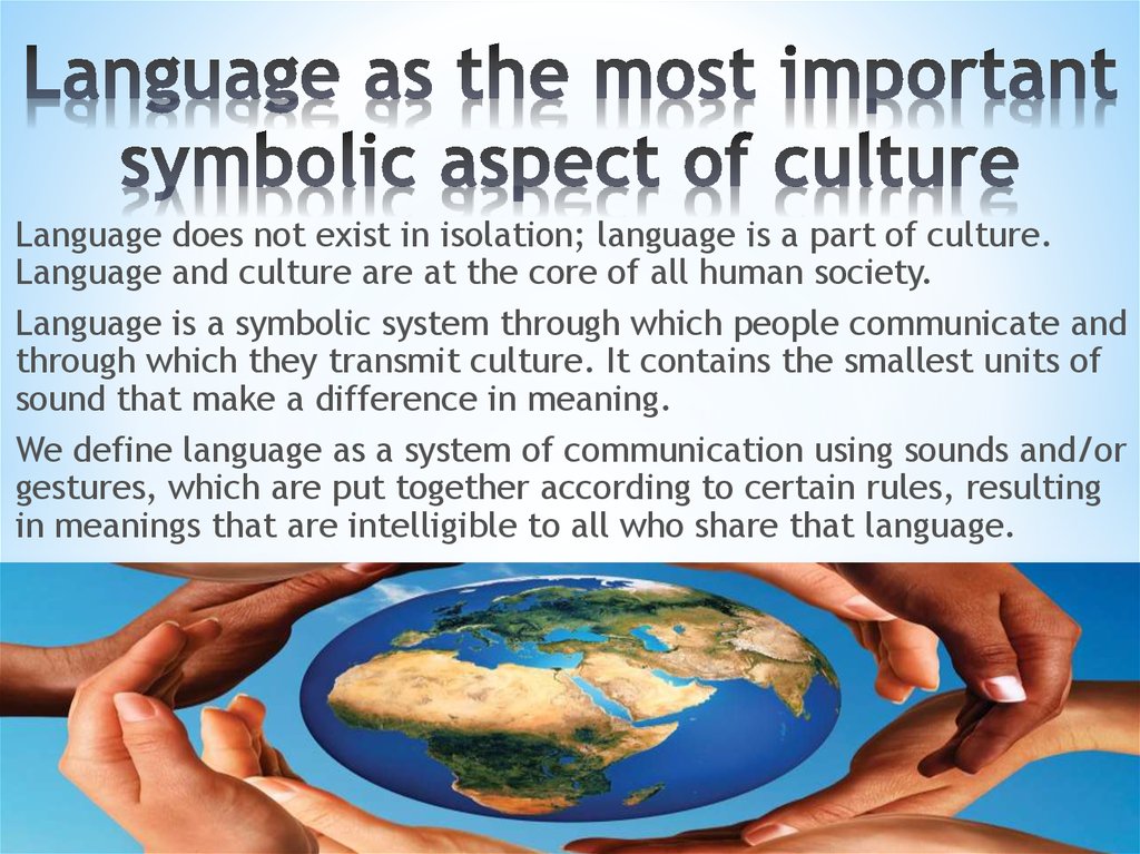 Interaction Between Language And Culture - online presentation