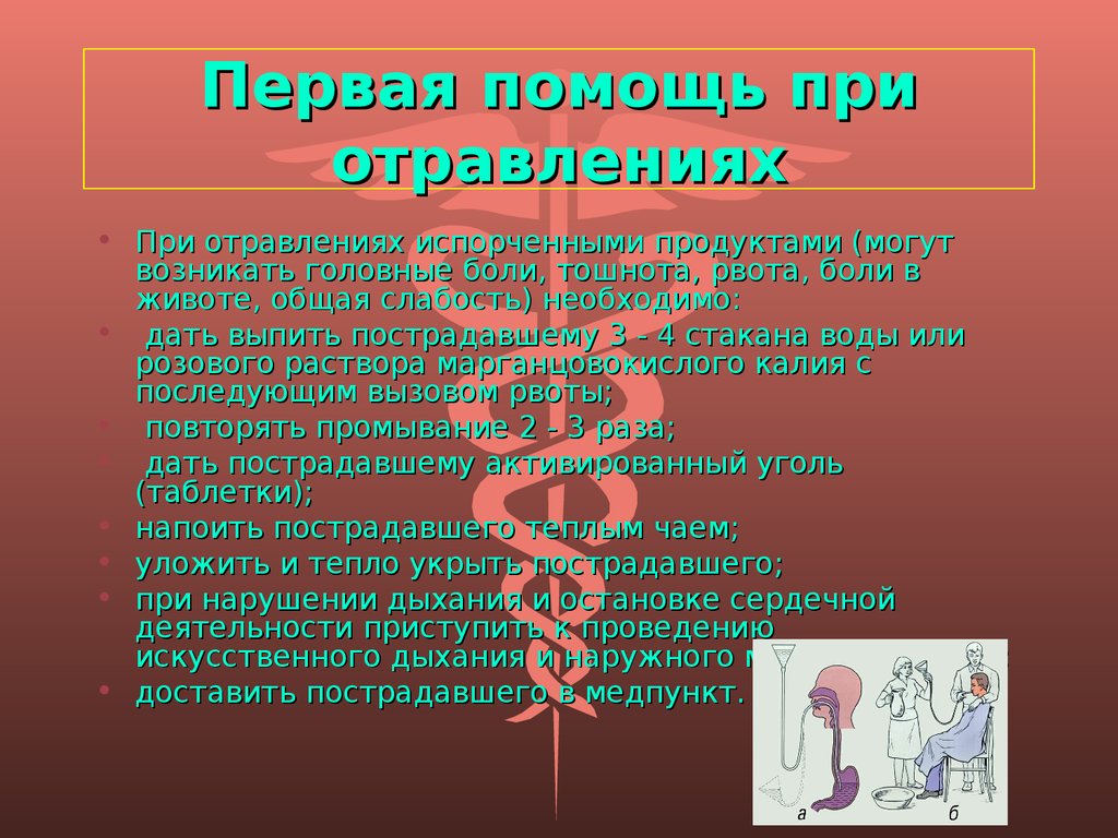 Проект первая помощь при отравлении