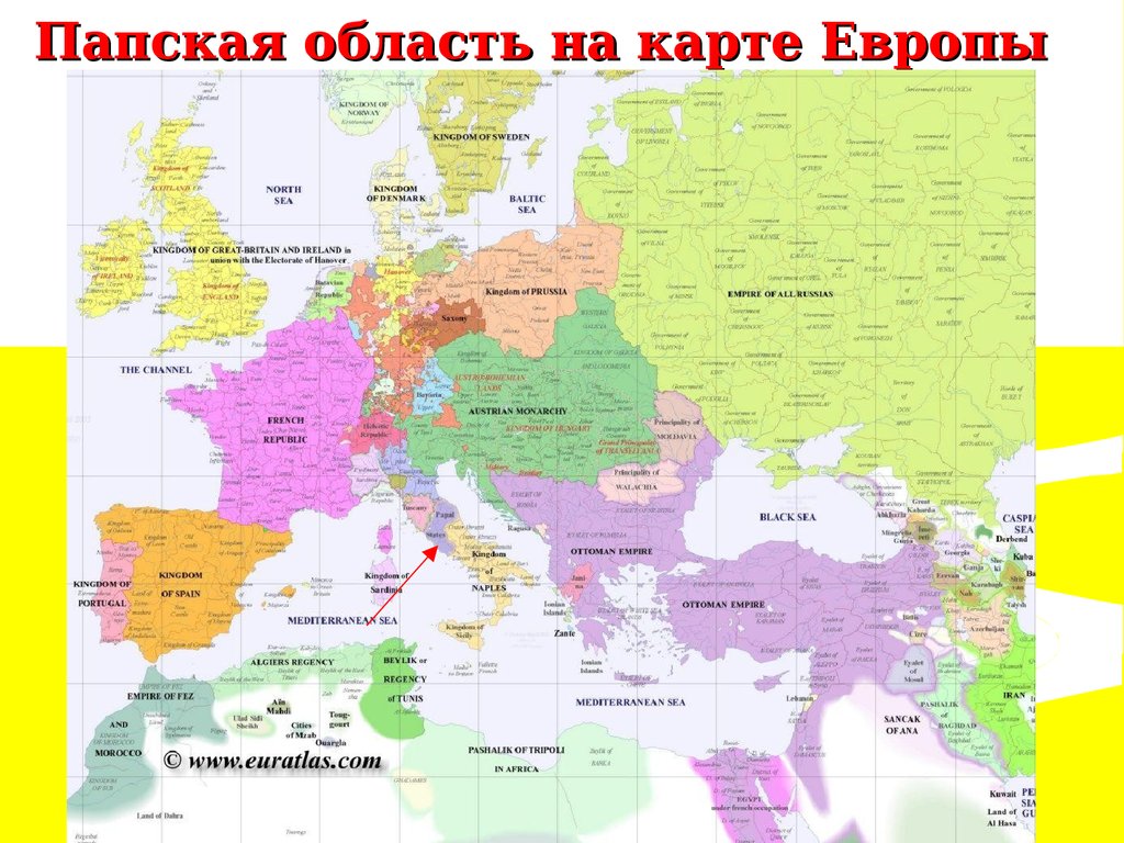 Карта европы в 1800