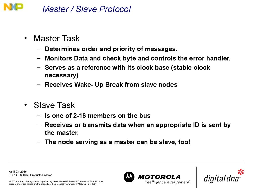 Master / Slave Protocol
