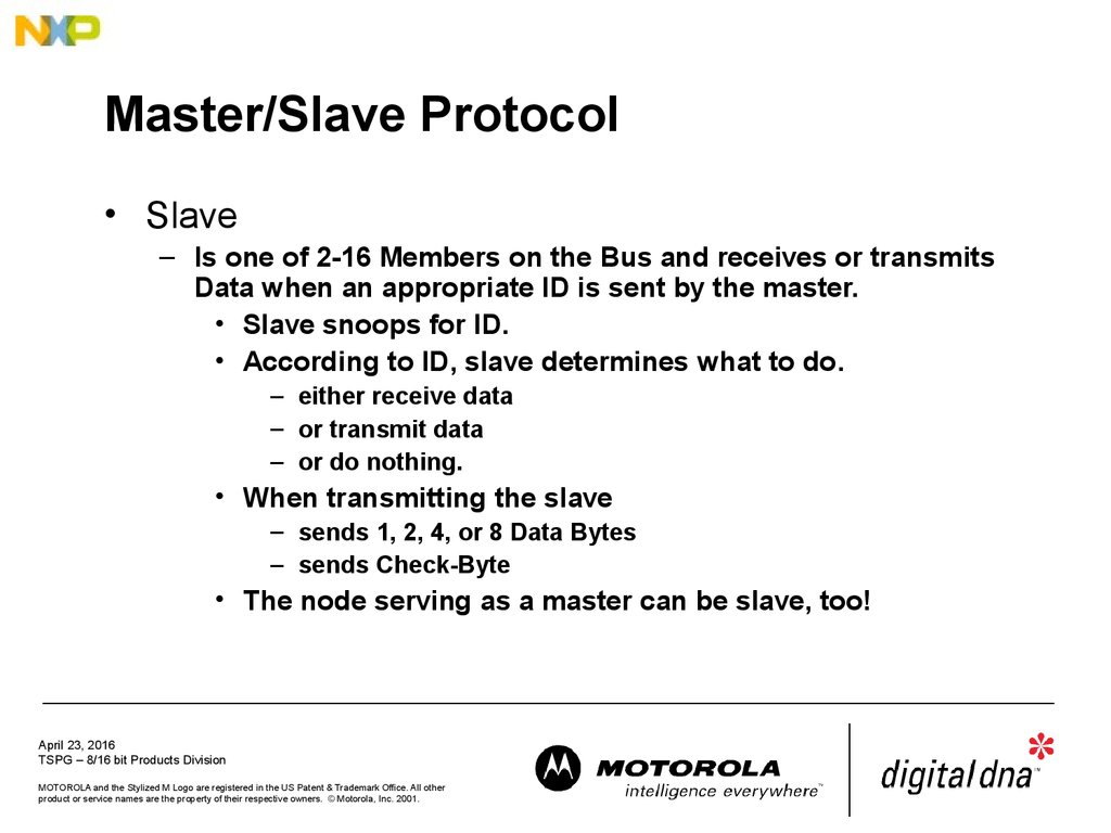 Master/Slave Protocol