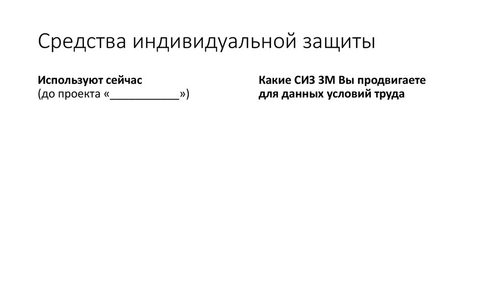 Средства индивидуальной защиты
