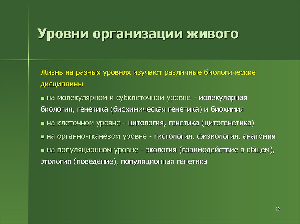 Уровень изучает наука. Субклеточный уровень организации. Уровни организации живого биология. Уровни организации живого что изучает. Субклеточный уровень организации живого.