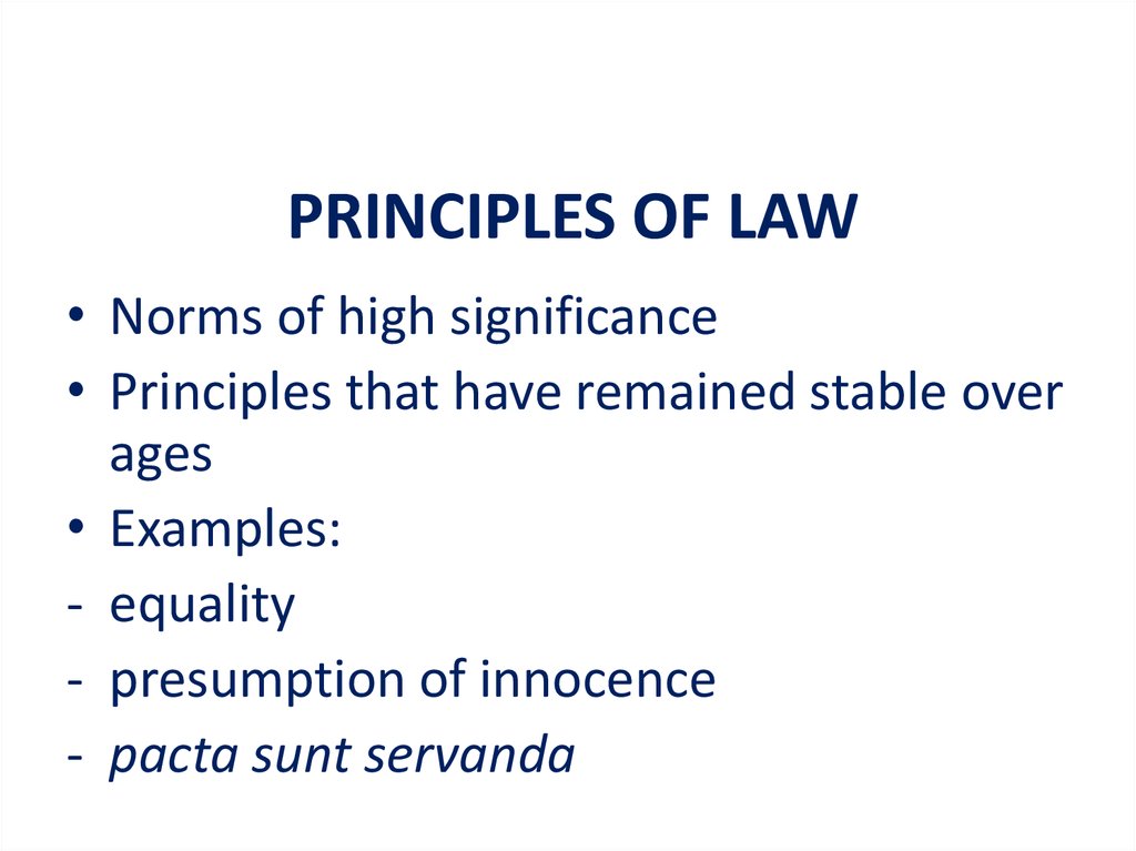 PRINCIPLES OF LAW