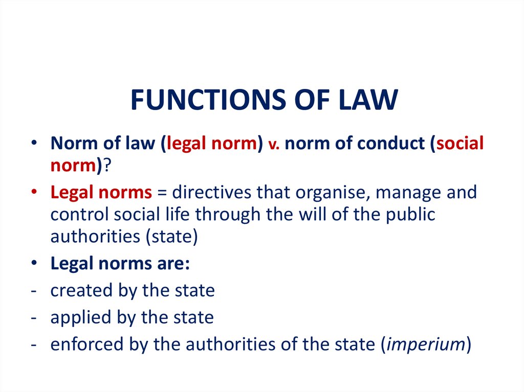 What Are 5 Functions Of Law