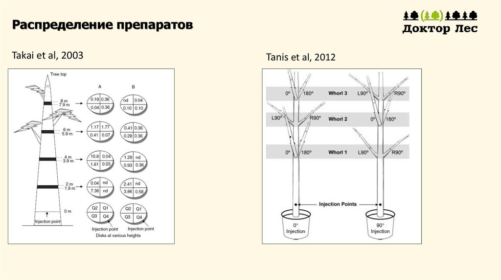 Распределение препаратов