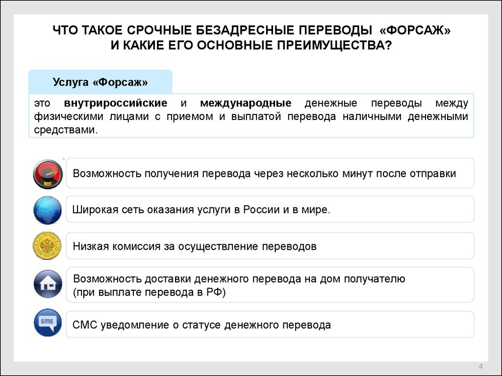 Срочные безадресные переводы. Форсаж и какие основные преимущества -  презентация онлайн