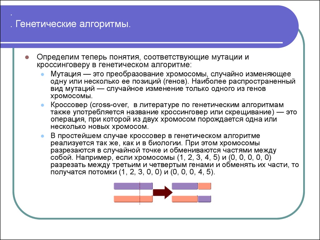 Генетический алгоритм схема