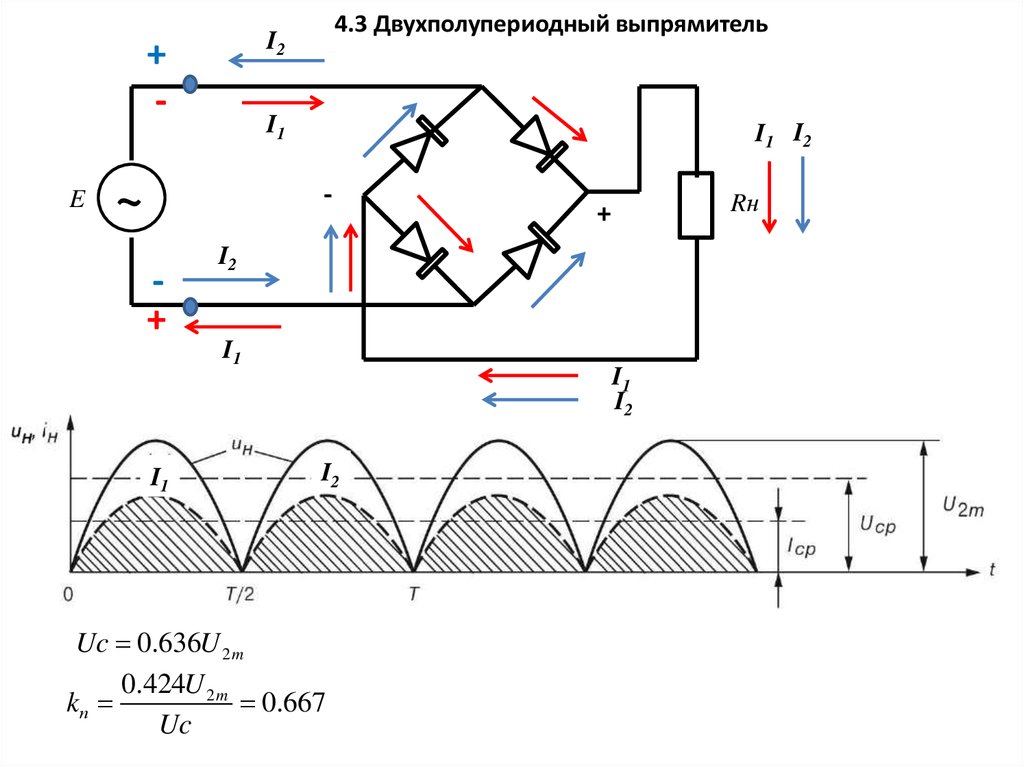 Двухполупериодная схема выпрямления