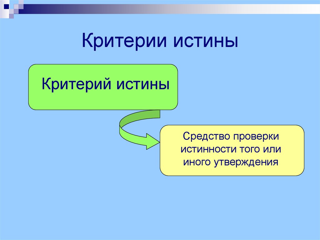 Критерии истины презентация