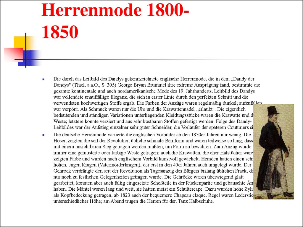 Herrenmode 1800-1850