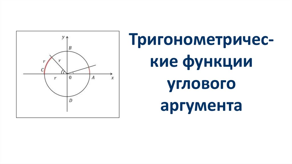 Тригонометрические функции числового аргумента. Тригонометрические функции углового аргумента. Тригонометрические функции углового.