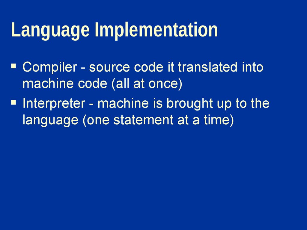 Compile source. Concept of language.
