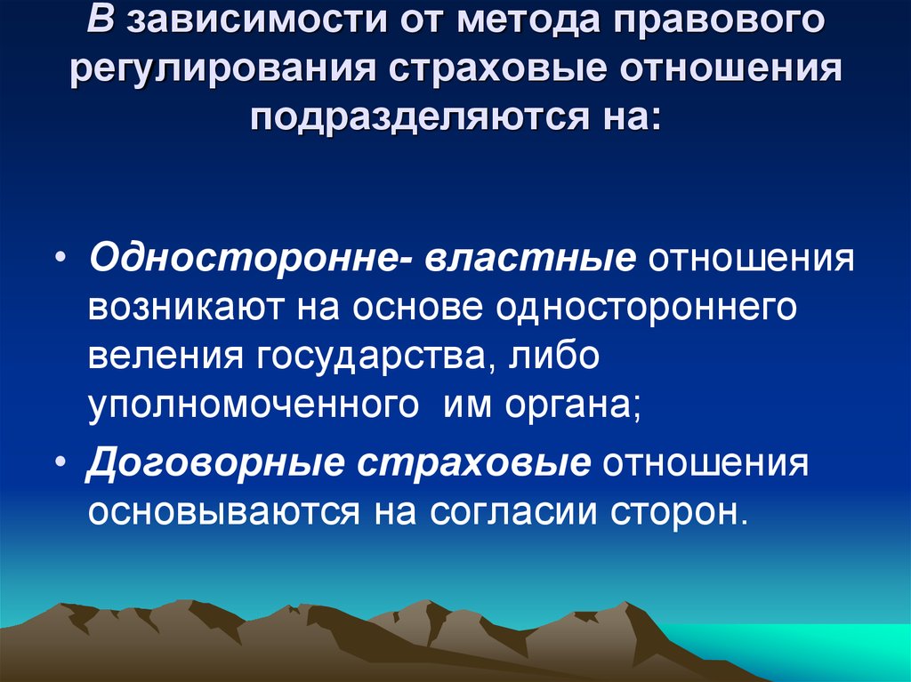 Правоотношения по обязательному страхованию. Правовое регулирование страхования. Правовое регулирование страховой деятельности. Источники правового регулирования страховой деятельности. В зависимости от методов правового регулирования на.