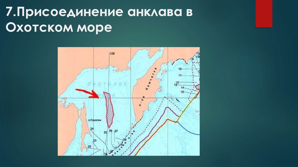 Охотском море карта