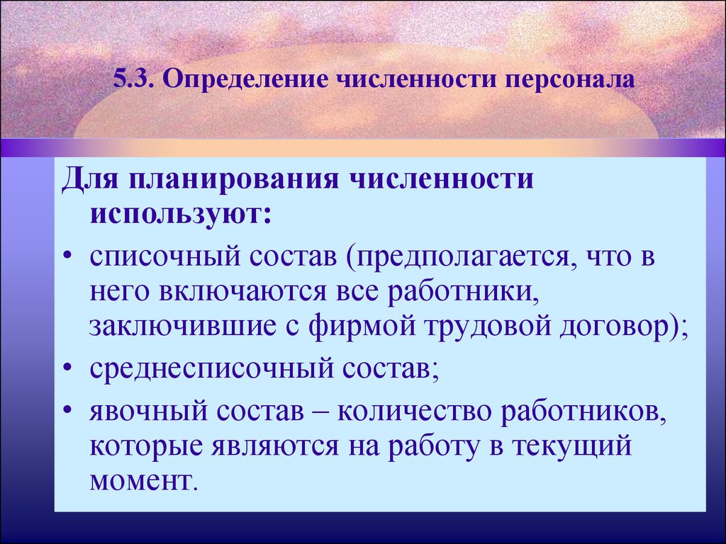 Учет численности работников организации