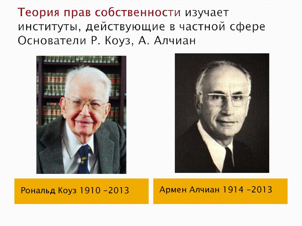 Теория частной собственности. Рональд Коуз «теория промышленной организации». Теория прав собственности. Теория прав собственности представители.