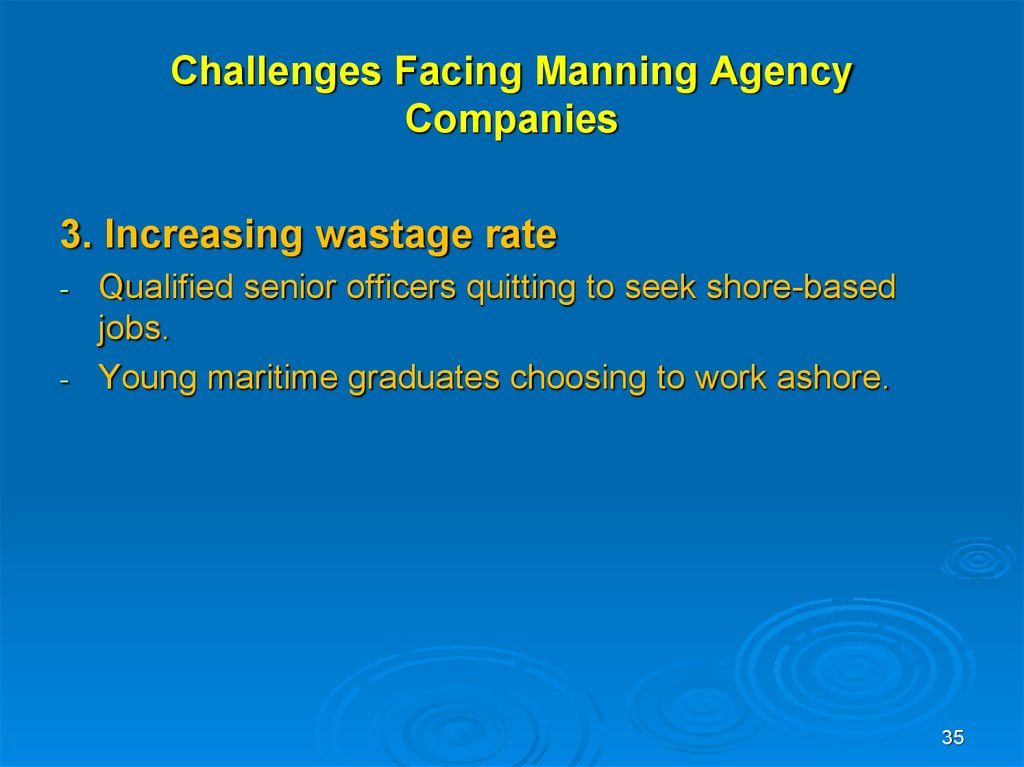 Challenges Facing Manning Agency Companies