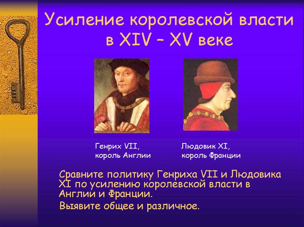 Усиление королевской власти в конце xv века во франции и в англии 6 класс презентация