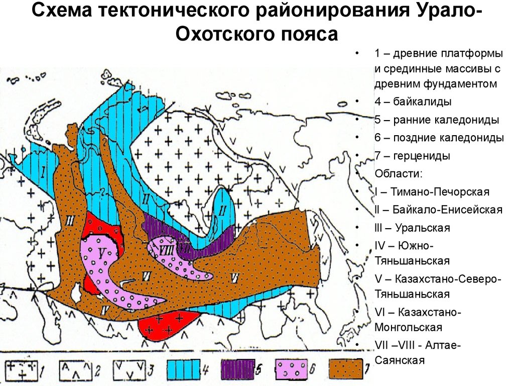 Древняя платформа имеет. Тектоническая карта Урало-монгольского складчатого пояса. Схема тектонического районирования. Тектоническая схема Центрально-азиатского складчатого пояса. Урало Охотский подвижный пояс.