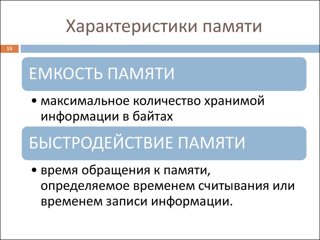 Параметры памяти. Характеристики памяти. Память характеристика памяти. Основная характеристика памяти. 1. Общая характеристика памяти.