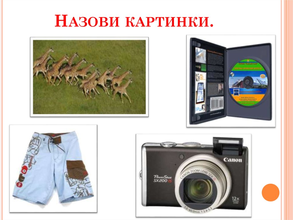Назови картинки.