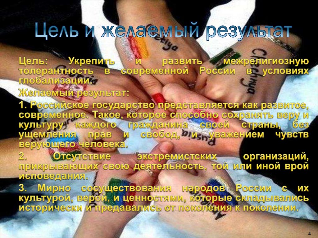 Цель и желаемый результат