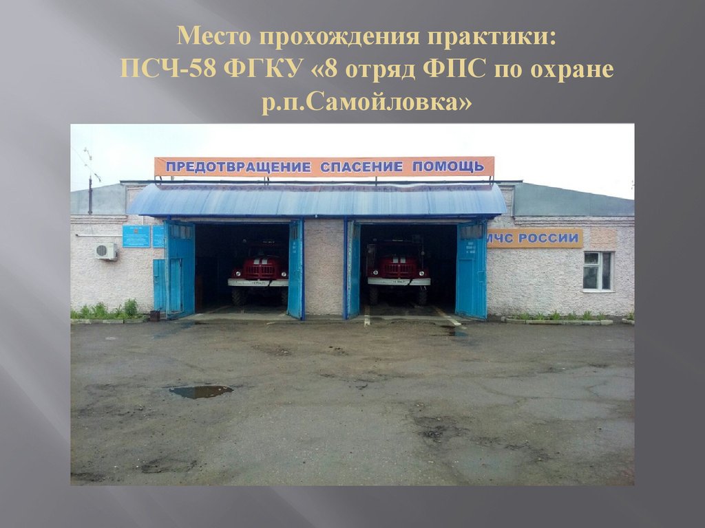 Место прохождения. Оборудование пункта связи части (ПСЧ).. Пожарная часть р.п. Самойловка. Самойловка презентация. Самойловка магазин.