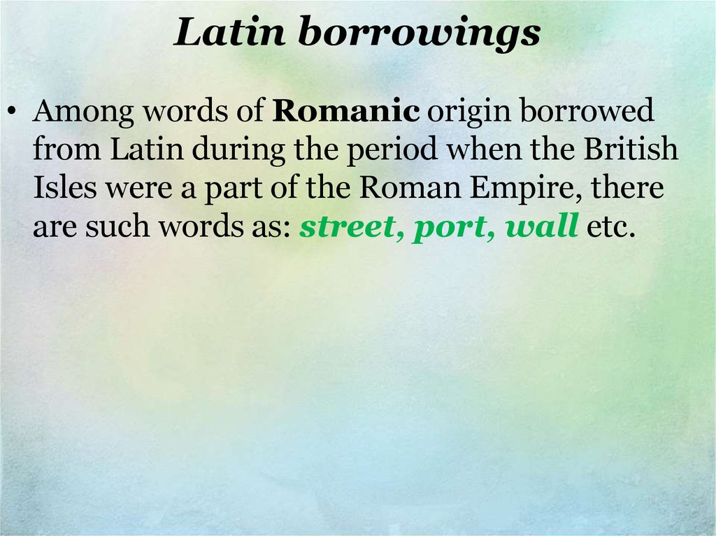 Реферат: Types of borrowings