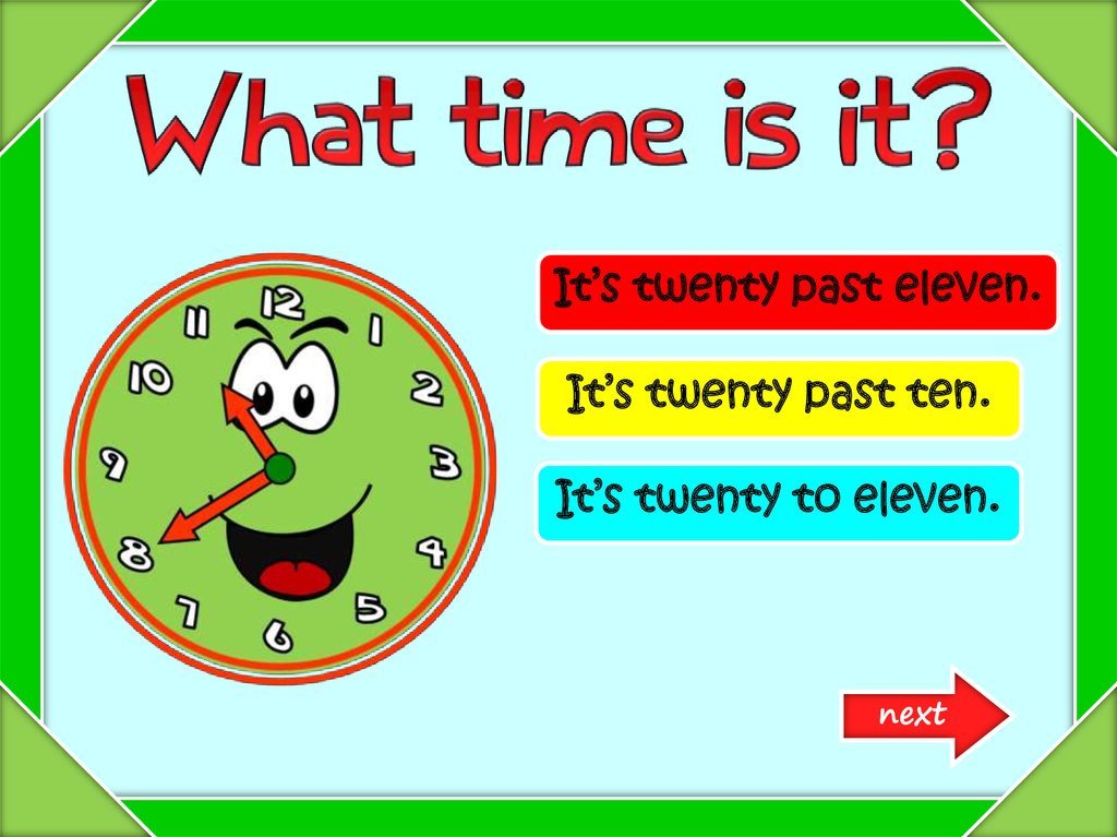 What time is it презентация