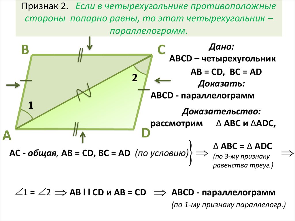 На рисунке в четырехугольнике abcd стороны bc и ad параллельны используя данные отмеченные