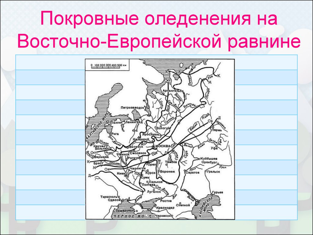 Карта оледенения россии