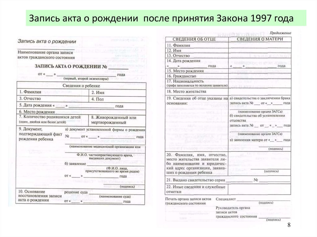 Форма 1 род. Сведения о записи акта гражданского состояния о рождении ребенка. Выписка из записи акта о рождении ребенка. Форма акт о рождении ребенка. Запись акта о рождении образец.